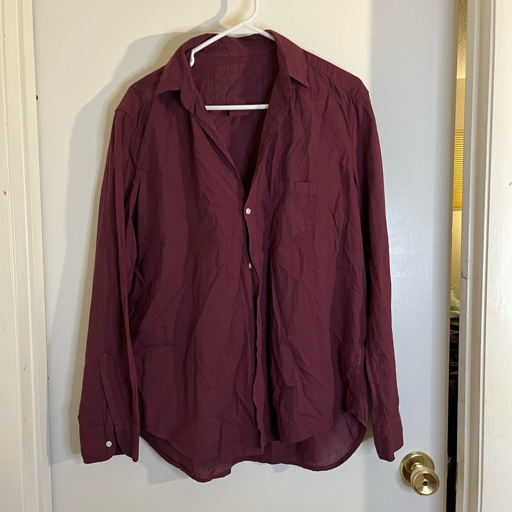 Frank and Eileen Maroon Blouse